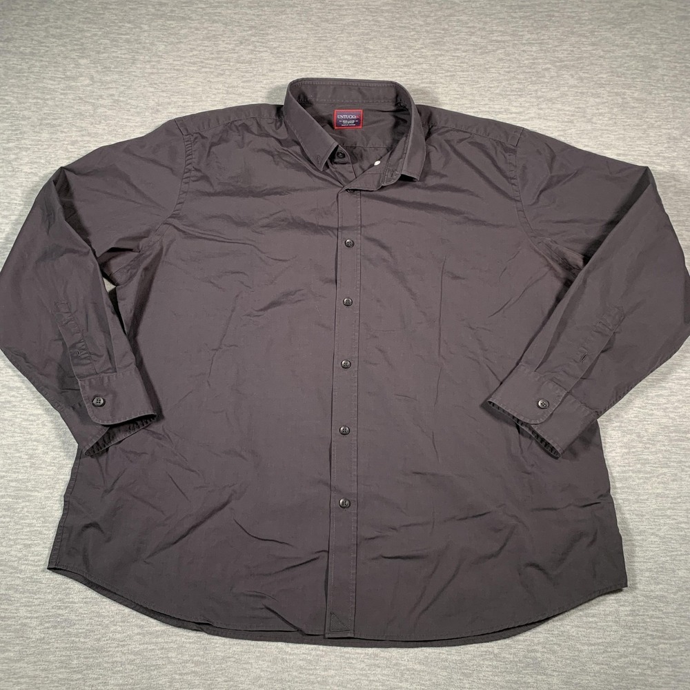 UNTUCKit Shirt Mens 3XL Gray Button Down Long Sleeve 100% Cotton Casual Collared